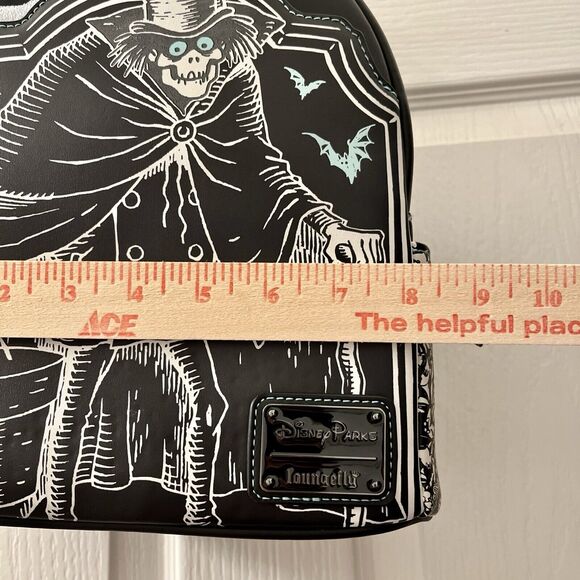 Disney Parks Loungefly Haunted Mansion Backpack Hatbox Ghost Glow In The Dark - Picture 15 of 16